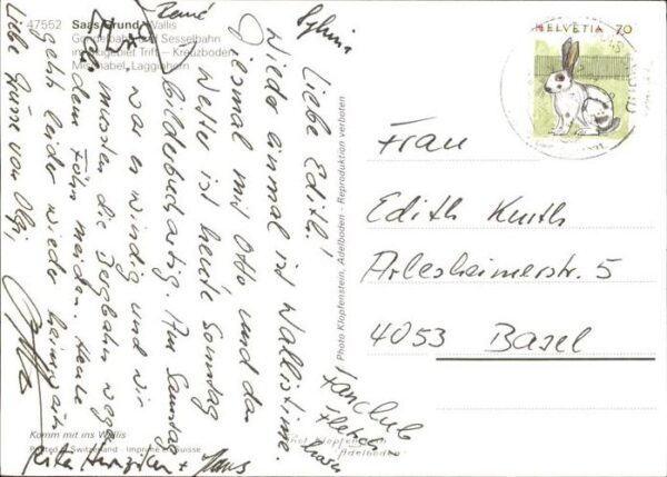 Seilbahn Sessellift Kreuzboden Saas-Grund Wallis – Bild 2