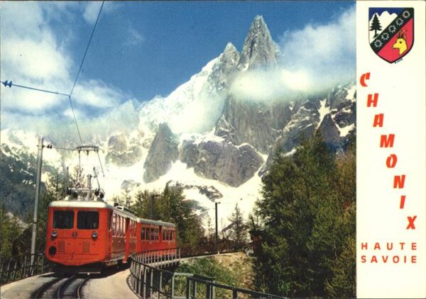Eisenbahn Montenvers Aiguille du Dru Chamonix Mon