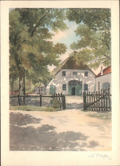 Kuenstlerkarte A. Höfer Nr. 32/1 Niedersachsenhaus