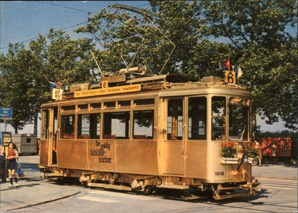 Strassenbahn Stadt Zürich em goldige Sächsitram