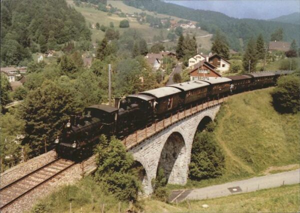 Lokomotive DVZO-Dampfzug Bölviadukt Bauma