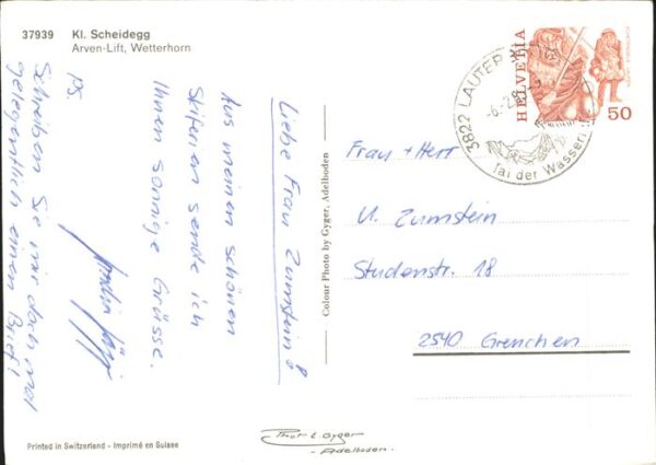 Sessellift Arven Klein Scheidegg Wetterhorn – Bild 2