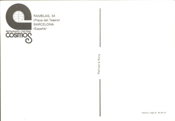Barcelona Cataluna Restaurant Cafeteria Cosmos – Bild 2