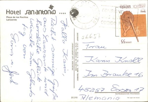 Lanzarote Kanarische Inseln Hotel San Antonio Playa de los Pocillos – Bild 2