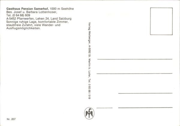 Pfarrwerfen Gasthaus Pension Samerhof – Bild 2