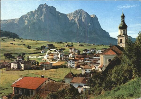 Kastelruth Suedtirol Hotel Pension Mayr Kirche Alpenpanorama
