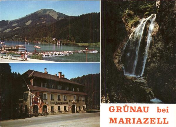 Gruenau Almtal Erlaufsee Landungssteg Hotel Marienwass
