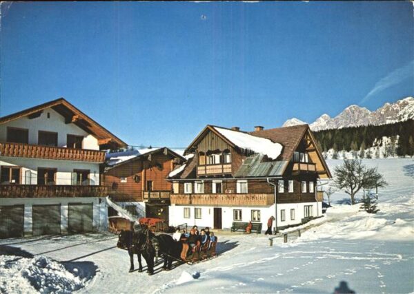 Ramsau Dachstein Steiermark Gasthaus Schlapferhof Pferdeschlitten K