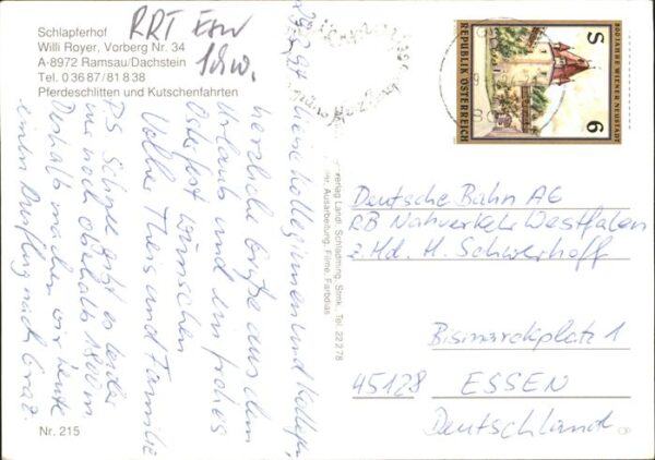 Ramsau Dachstein Steiermark Gasthaus Schlapferhof Pferdeschlitten K – Bild 2