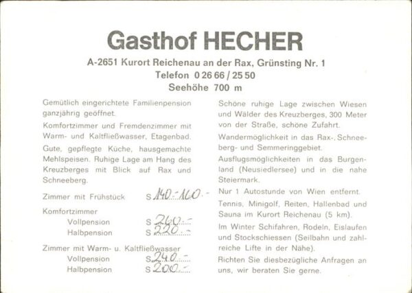 Reichenau Rax Gasthof Hecher Alpenpanorama – Bild 2