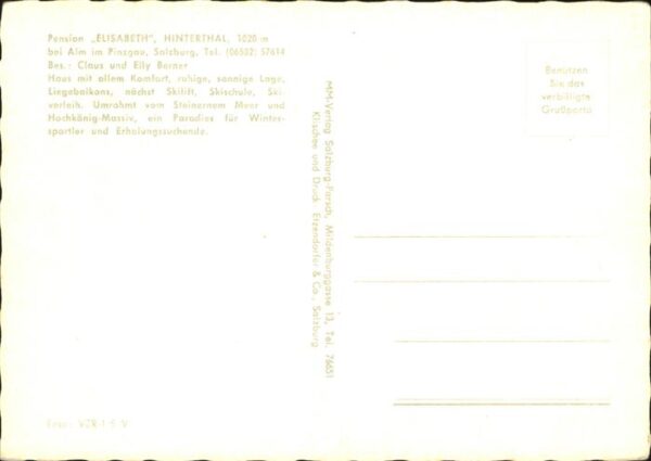 Hinterthal Pension Elisabeth Steinerne Meer Hochkö – Bild 2