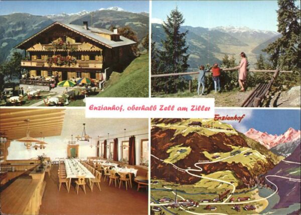 Zell Ziller Tirol Alpengasthof Enzianhof Panorama Zillert