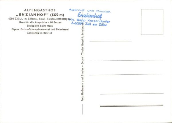 Zell Ziller Tirol Alpengasthof Enzianhof Panorama Zillert – Bild 2