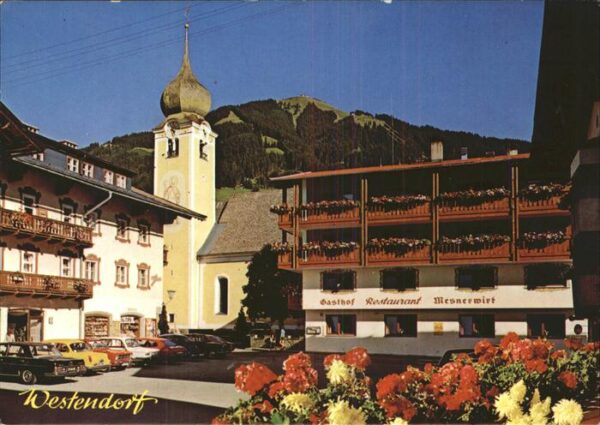 Westendorf Tirol Gasthof Restaurant Mesnerwirt Kirche