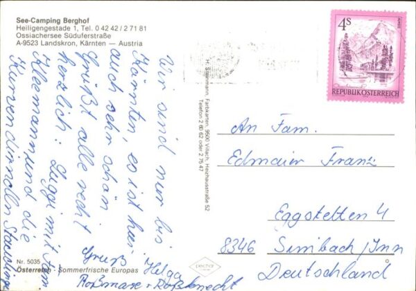 Landskron Kaernten See Camping Berghof Ossiachersee Schwan – Bild 2