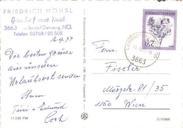 Laimbach Muenichreith Gasthof zur Post Kirche Wappen – Bild 2