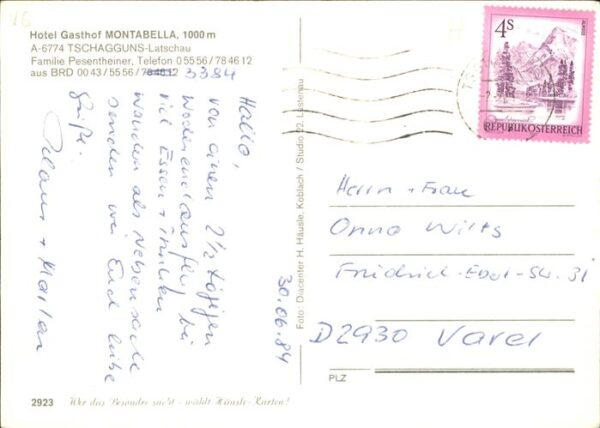Latschau Tschagguns Hotel Gasthof Montabella – Bild 2