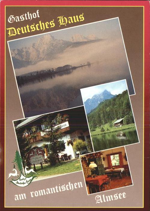 Gruenau Almtal Gasthof Deutsches Haus Almsee im Nebel