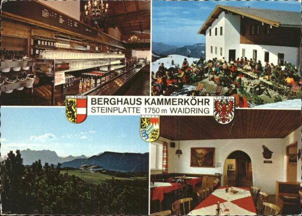 Waidring Tirol Berghaus Kammerköhr Steinplatte Wappen