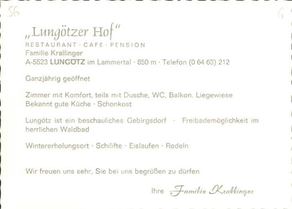 Lungoetz Annaberg Restaurant Pension Lungötzer Hof Alpenb – Bild 2