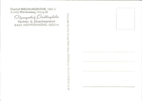 Werfenweng Gasthof Bischlinghöhe Wappen Sessellift – Bild 2