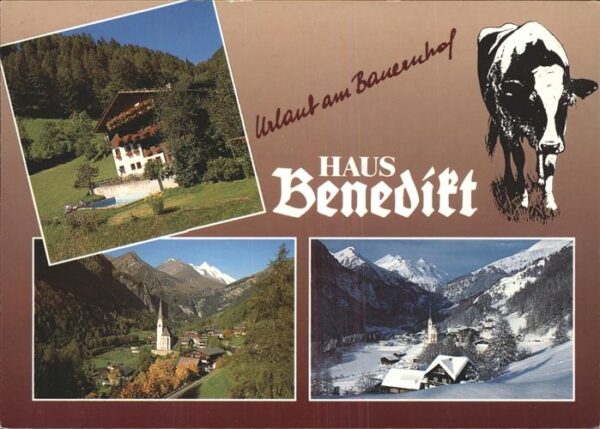 Heiligenblut Kaernten Brauernhof Haus Benedikt Kuh Ortsansich