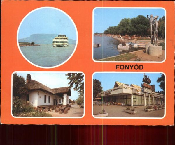 Fonyod Fuerdoe Fährschiff Plattensee Strand Denkmal Sk
