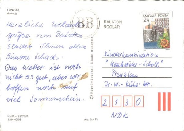 Fonyod Fuerdoe Fährschiff Plattensee Strand Denkmal Sk – Bild 2