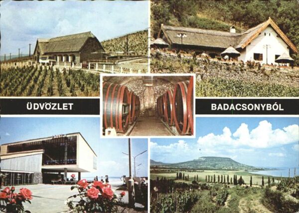 Badacsony Gasthaus Weinfass Restaurant Panorama P