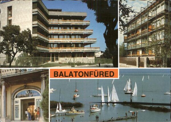 Balatonfuered Teilansichten Hafen Plattensee Boot