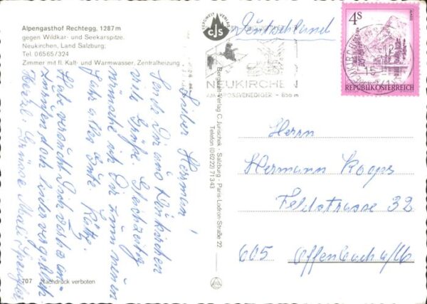 Neukirchen Grossvenediger Alpengasthof Rechtegg Wildkarspitze See – Bild 2