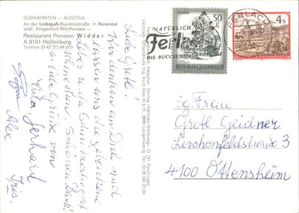 Hollenburg Kaernten Restaurant Pension Widder Rosental Alpe – Bild 2
