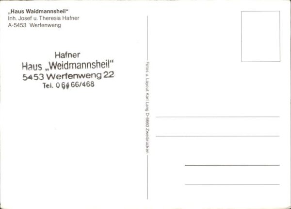Werfenweng Pension Haus Waidmannsheil Alpenpanoram – Bild 2