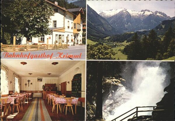Krimml Bahnhofgasthof Alpenpanorama Wasserfall