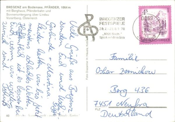 Bregenz Vorarlberg Berghaus Pfänder Seilbahn Bodensee Aben – Bild 2