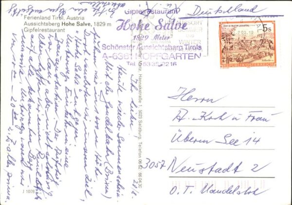 Hopfgarten Brixental Gipfelrestaurant Hohe Salve Terrasse Gi – Bild 2