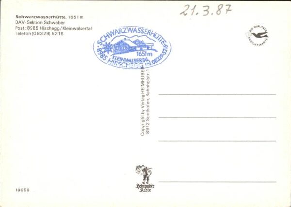 Hirschegg Kleinwalsertal Vorarlberg Schwarzwasserhütte Ochsenhofer Scharte – Bild 2