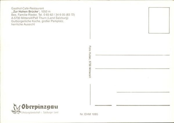 Mittersill Oberpinzgau Gasthof Restaurant Hohe Brücke Kuh – Bild 2