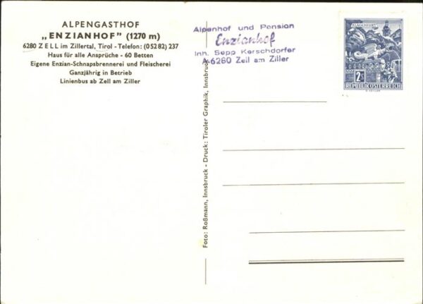 Zell Ziller Tirol Alpengasthof Enzianhof – Bild 2