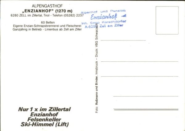 Zell Ziller Tirol Alpengasthof Enzianhof – Bild 2