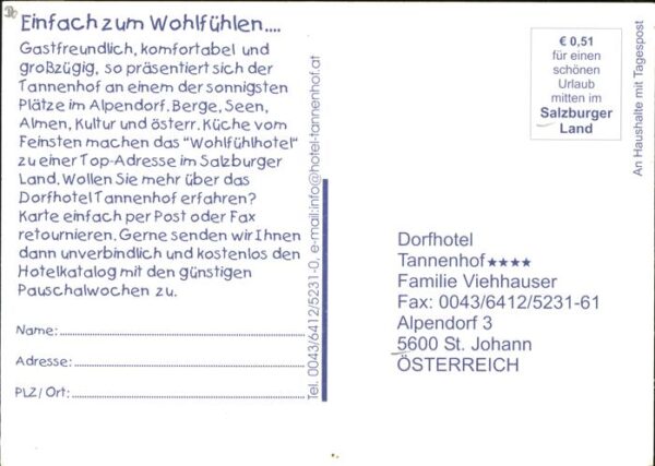 St Johann Pongau Salzburg Hotel Tannenhof – Bild 2