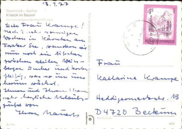 Kitzeck Sausal Weinbau Weinreben Weinfass Kirche höchs – Bild 2