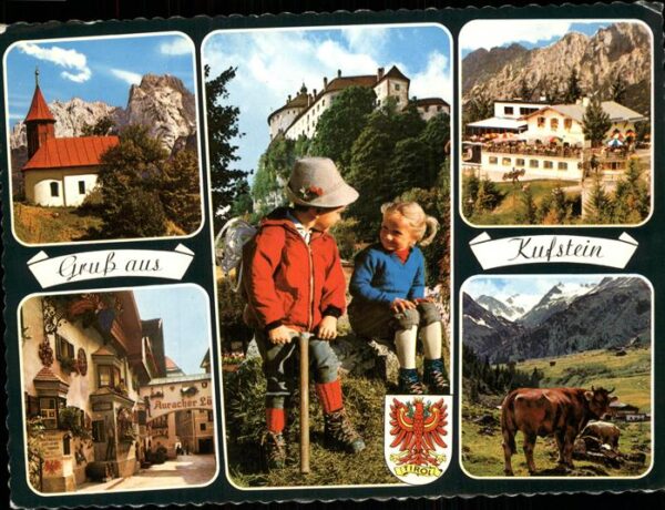 Kufstein Tirol Kapelle Schloss Gasthaus Kinder Kuh Wap