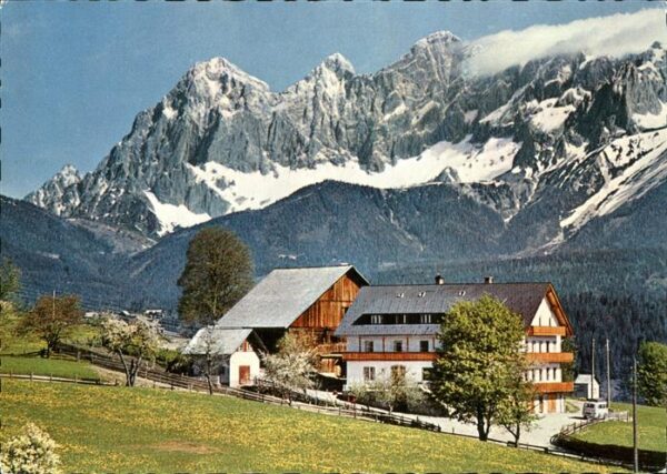 Schladming Obersteiermark Gasthof Schwaiger mit Dachstein am Rohr