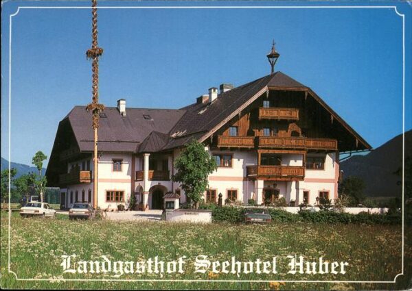 Abersee St Gilgen Salzkammergut Landgasthof Seehotel Huber Maibaum