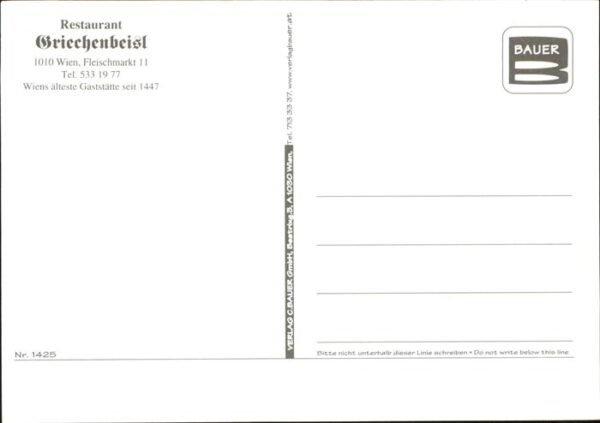 Wien Restaurant Griechenbeisl Wiens älteste – Bild 2