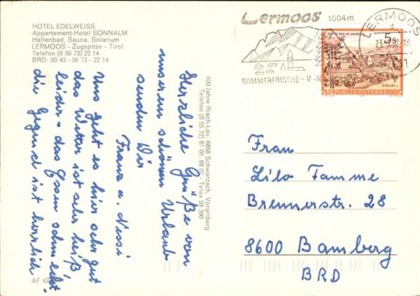 Lermoos Tirol Hotel Edelweiss – Bild 2