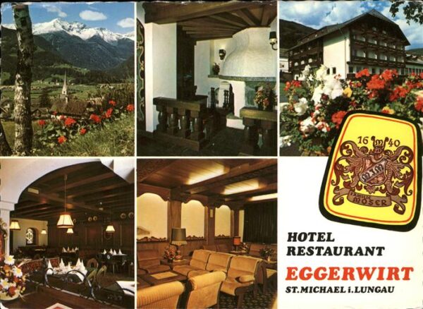 St Michael Lungau Hotel Restaurant Eggerwirt Kamin Wappen