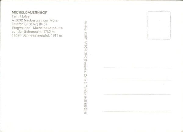 Neuberg Muerz Michelbauernhof Wegweiser – Bild 2