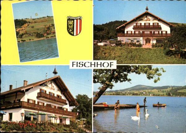 Oberhofen Irrsee Gasthof Pension Fischhof Badestrand Sch